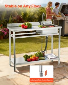 VEVOR Roostevabast terasest köögikraanikauss, 1200 x 500 x 940 mm, 14,2 kg — pilt 6