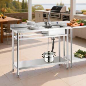 VEVOR Roostevabast terasest köögikraanikauss, 1200 x 500 x 940 mm, 14,2 kg — pilt 8