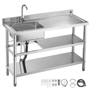 VEVOR Roostevabast terasest köögikraanikauss, 1200 x 500 x 940 mm, 15 kg — pilt 1