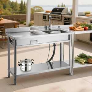 VEVOR Roostevabast terasest köögikraanikauss, 1200 x 500 x 940 mm, 18 kg — pilt 8