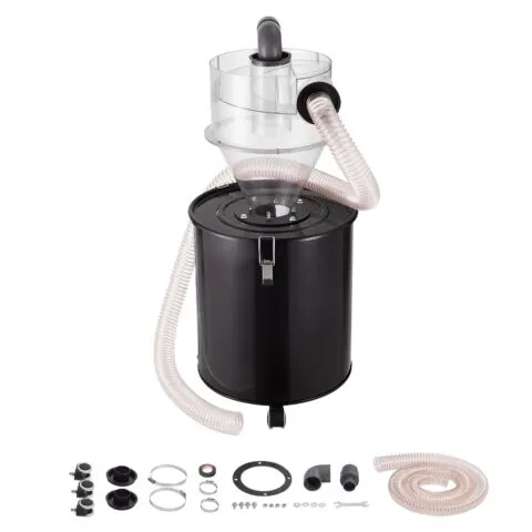 Tsüklontolmu eraldaja metallist paagiga, 10,2 cm, 50 L