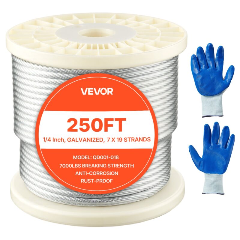 6.35 mm Wire Rope, 76,2 m, 6,35 mm