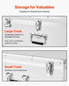 VEVOR Metallist hoiukast, 15 kg, valge, 763×392×312 mm — pilt 6