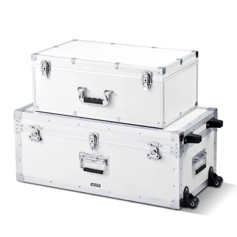 VEVOR Metallist hoiukast, 15 kg, valge, 763×392×312 mm