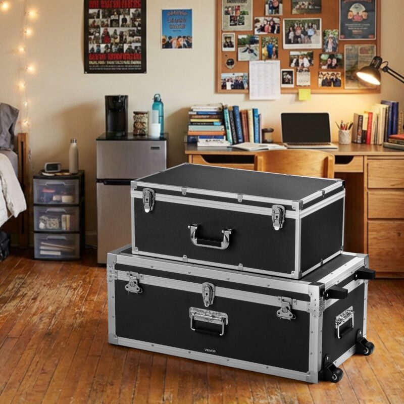 VEVOR Metallist hoiukast, 15 kg, must, 763×392×312 mm