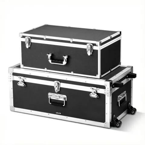 VEVOR Metallist hoiukast, 15 kg, must, 763×392×312 mm