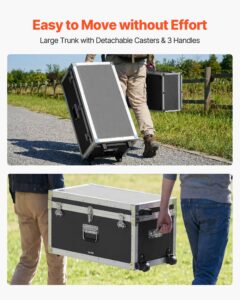VEVOR Metallist hoiukast, 15 kg, must, 816×452×460 mm — pilt 5