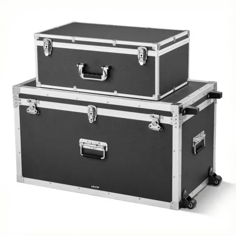 VEVOR Metallist hoiukast, 15 kg, must, 816×452×460 mm