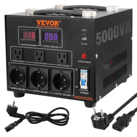 Voltage Converter Transformer, 5000 W, 270 x 240 x 215 mm
