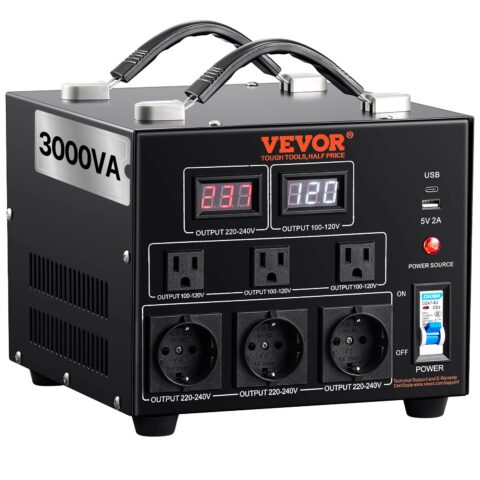 Voltage Converter Transformer, 3000 W, 270 x 240 x 215 mm