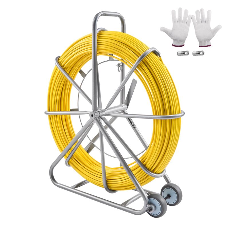 Fish Tape Puller Fiberglass 200mx7,9mm (200 m 7.94 mm) Wire Cable Running Duct Rodder