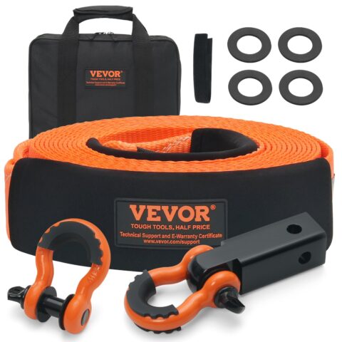 Polyester Heavy Duty Tow Strap Recovery Kit 7.6 cm x 9.1 m (MBS-16,329 kg) Winch Strap