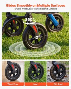VEVOR 5.08 cm-1 rullkõnni- ja transporditool eakatele, 136 kg, 5,08 cm, sinine — pilt 3