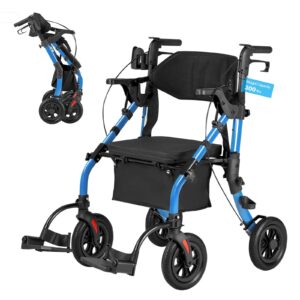VEVOR 5.08 cm-1 rullkõnni- ja transporditool eakatele, 136 kg, 5,08 cm, sinine — pilt 1