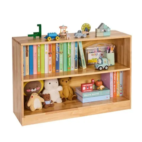 Montessori raamaturiiul, 870 mm laius, 2 tasandit