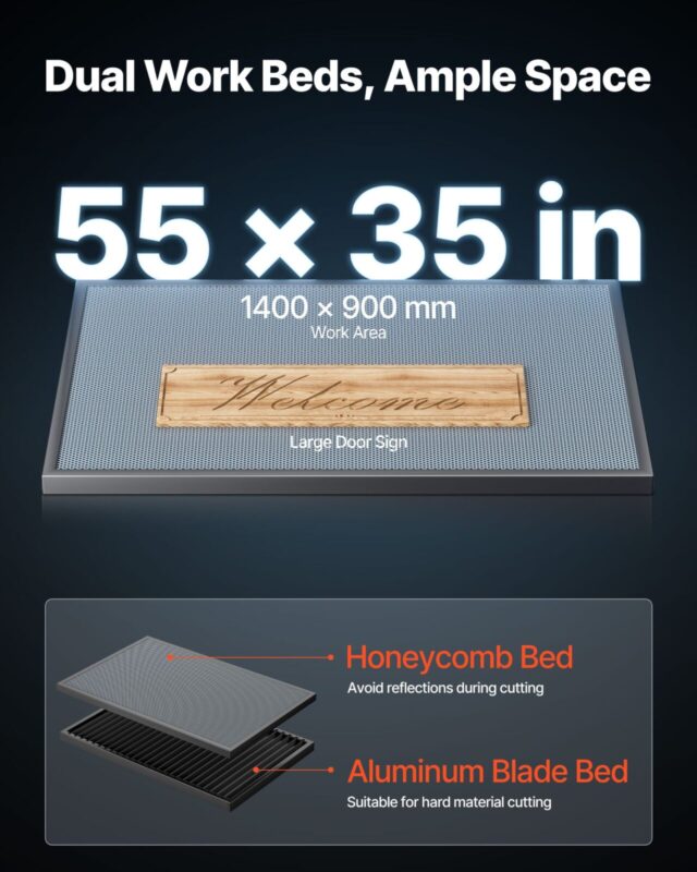 130W CO2 lasergraveerimismasin, 130 W, 1400 x 900 mm