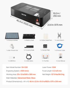 55W CO2 lasergraveerimismasin, 55 W, 500 x 300 mm — pilt 7