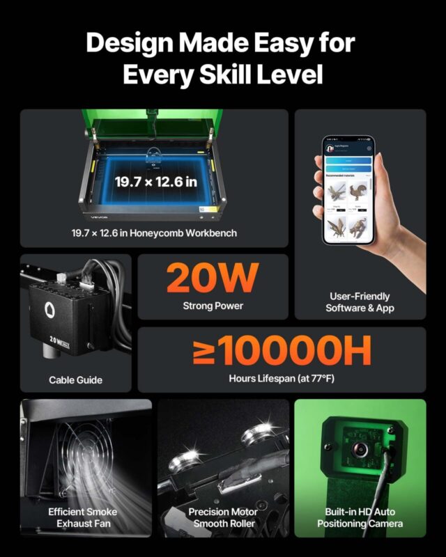 Lasergraveerija, 20 W, 36000 mm