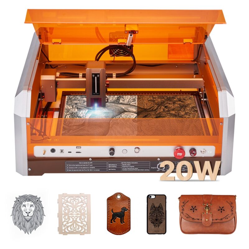 Lasergraveerija, 20 W, 400 x 400 mm