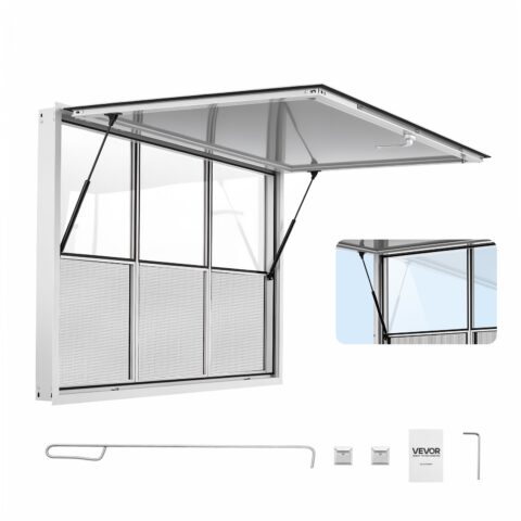Concession Window 1626x1016mm Aluminum Alloy Service Window, 1626 x 1016 mm