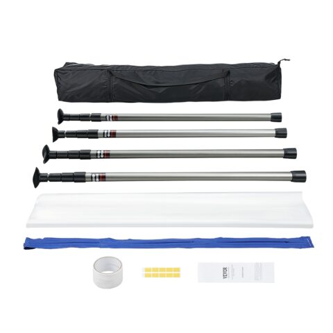 Dust Barrier Poles, 304,8 cm, 10 x 3,99 m