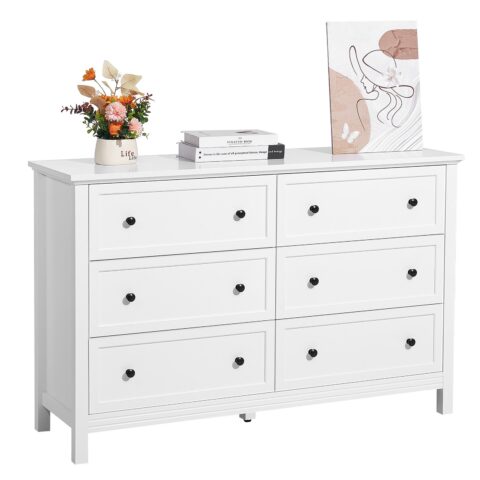 6 Drawer Dresser, 68 kg, 48,9 x 28,6 x 11,6 cm