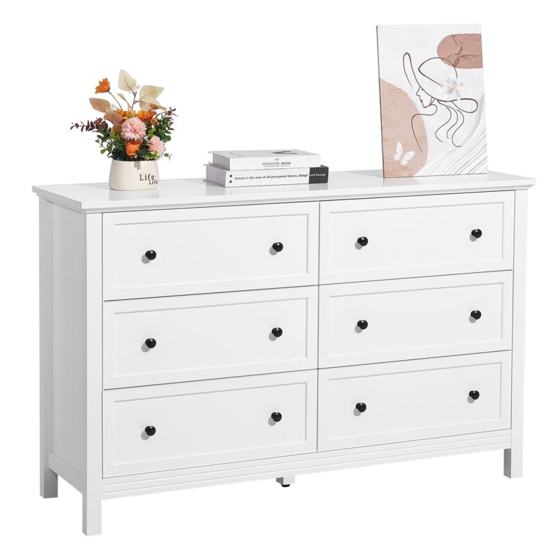6 Drawer Dresser, 68 kg, 48,9 x 28,6 x 11,6 cm