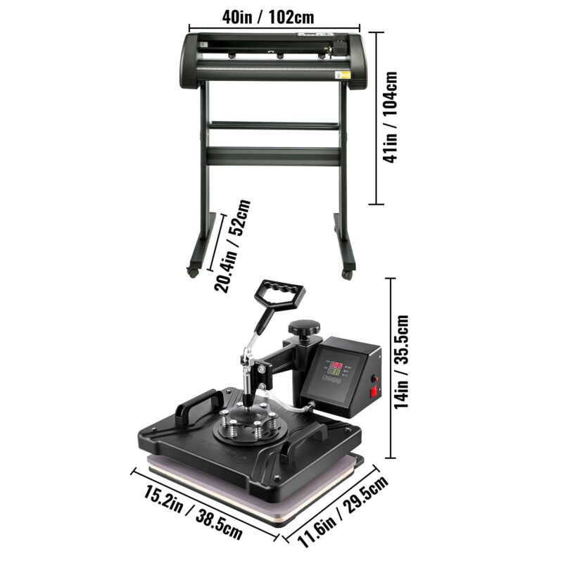 5-in-1 digitaalne 38,1 x 30,5 cm kuumpress ja 86,4 cm vinüüllõikur koos Signmasteri