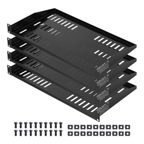 1U Server Rack Shelf, 254 mm sügavus, 22,68 kg, 4 tk