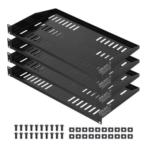 1U serveririiuli riiul, 254 mm sügavus, 22,68 kg, 4 tk