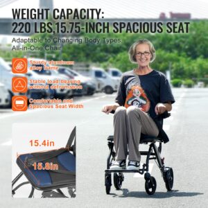 Ratastooli alumiiniumisulamist transporditool kokkupandav 40 cm lai iste 99,8 kg, 100 kg — pilt 5