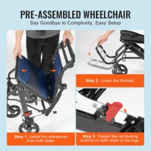 Ratastooli alumiiniumisulamist transporditool kokkupandav 40 cm lai iste 99,8 kg, 100 kg — pilt 6