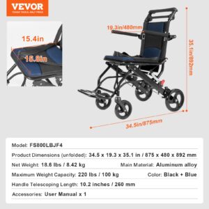 Ratastooli alumiiniumisulamist transporditool kokkupandav 40 cm lai iste 99,8 kg, 100 kg — pilt 7