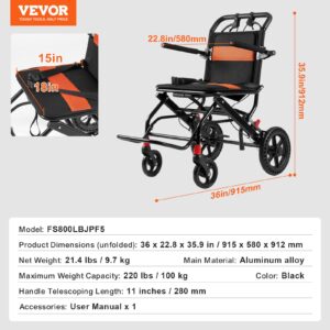 Ratastooli alumiiniumsulamist transporditool kokkupandav 45,7 cm lai iste 99,8 kg, 100 kg — pilt 7