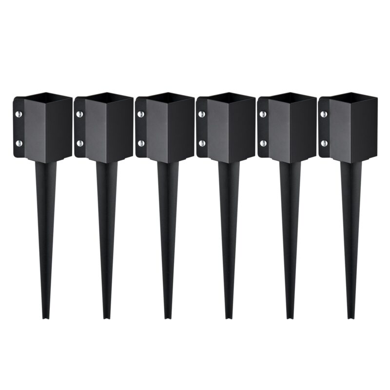 Fence Post Anchor Ground Spike, 61,0 x 10,2 x 10,2 cm, 6 tk