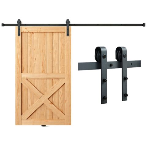 2.44 m Sliding Barn Door Hardware Kit, 2,44 m, 149,7 kg, 131,1 cm