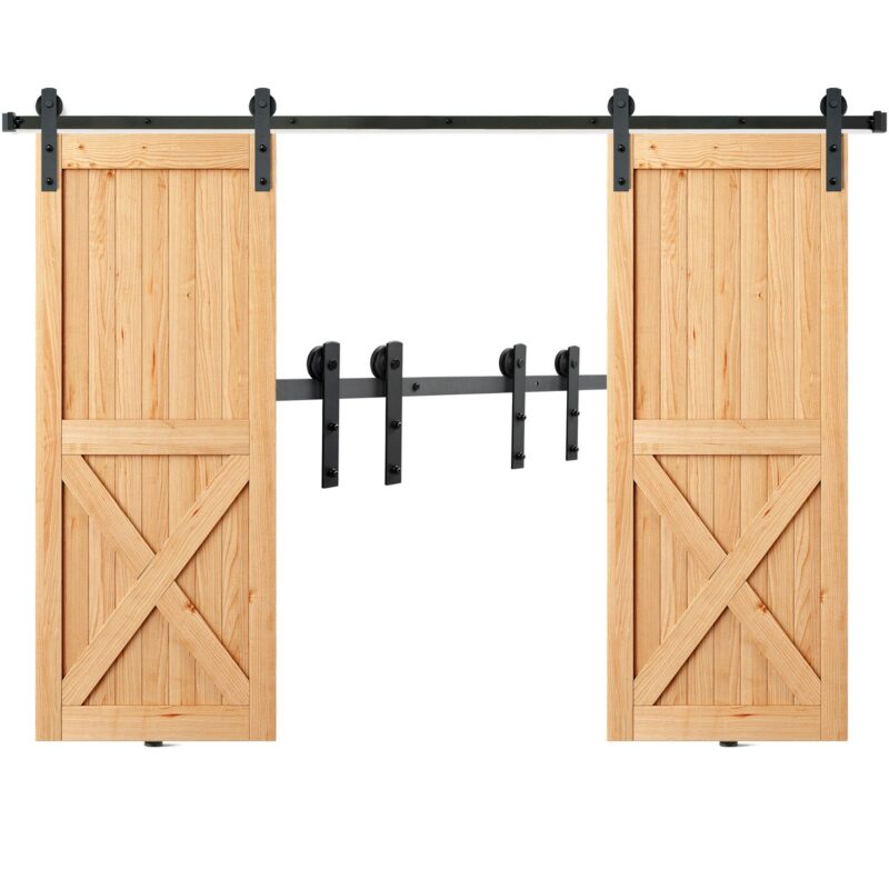 243.8 cm Sliding Barn Door Hardware Kit, 243,8 cm, 149,7 kg, 2 uksega