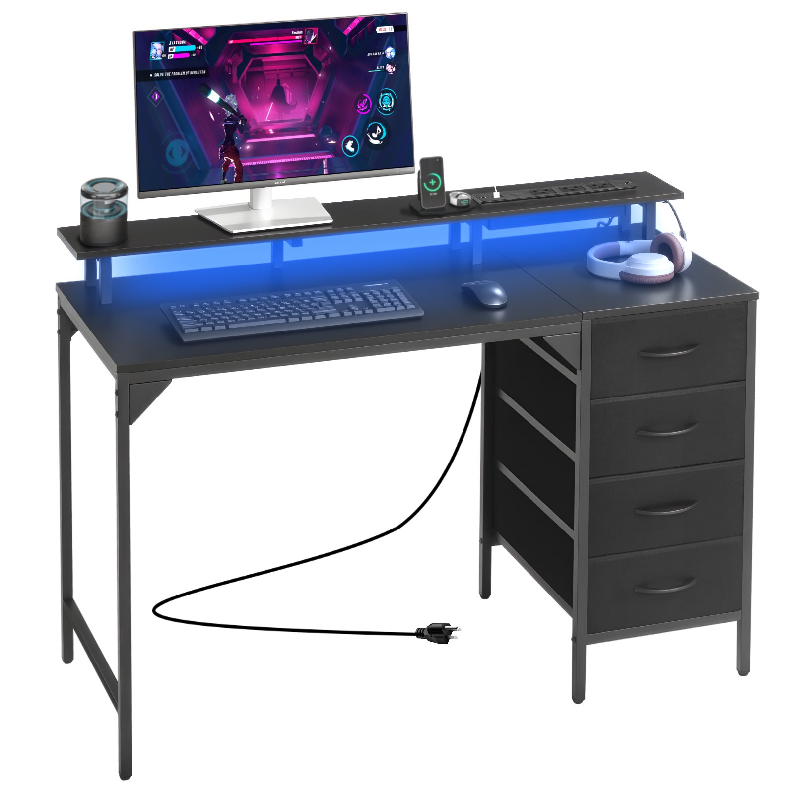 120 cm arvutilaud nutikate LED-tulede ja pistikupesadega, 68 kg