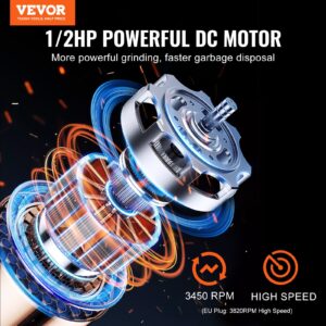Prügikonteiner 1/2 HP pidev toidujäätmete konteinerisse 3820 p/min EZ Connect — pilt 2