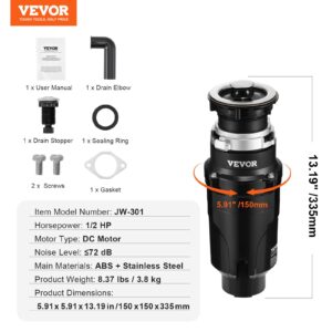 Prügikonteiner 1/2 HP pidev toidujäätmete konteinerisse 3820 p/min EZ Connect — pilt 7