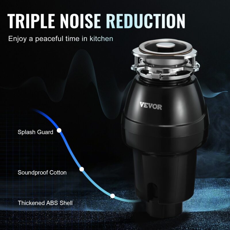 Prügikonteiner 1/2 HP pidev toidujäätmete konteinerisse paigaldatav 3820 p/min
