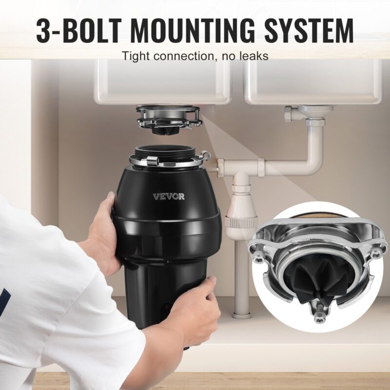 Prügikonteiner 1/2 HP pidev toidujäätmete konteinerisse paigaldatav 3820 p/min