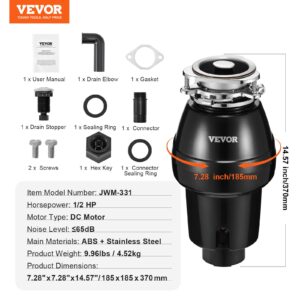 Prügikonteiner 1/2 HP pidev toidujäätmete konteinerisse paigaldatav 3820 p/min — pilt 7