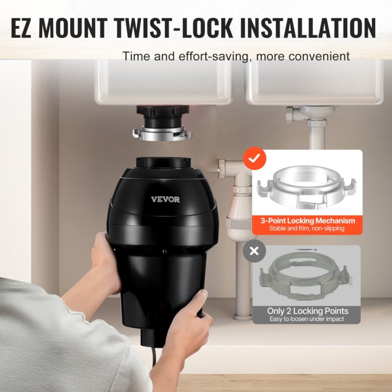 Prügikonteiner 1 HP pidev toidujäätmete konteinerisse paigaldatav 3960 p/min EZ Connect