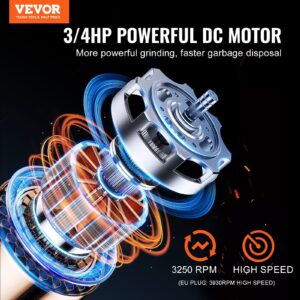 Prügikonteiner 3/4 HP pidev toidujäätmete konteinerisse paigaldatav 3930 p/min EZ Connect — pilt 2
