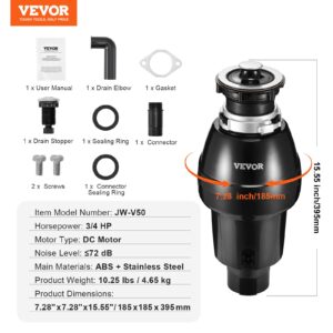 Prügikonteiner 3/4 HP pidev toidujäätmete konteinerisse paigaldatav 3930 p/min EZ Connect — pilt 7
