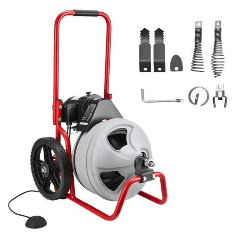 VEVOR Äravoolupuhastusmasin 22 m x 9,5 mm, 29,9 kg