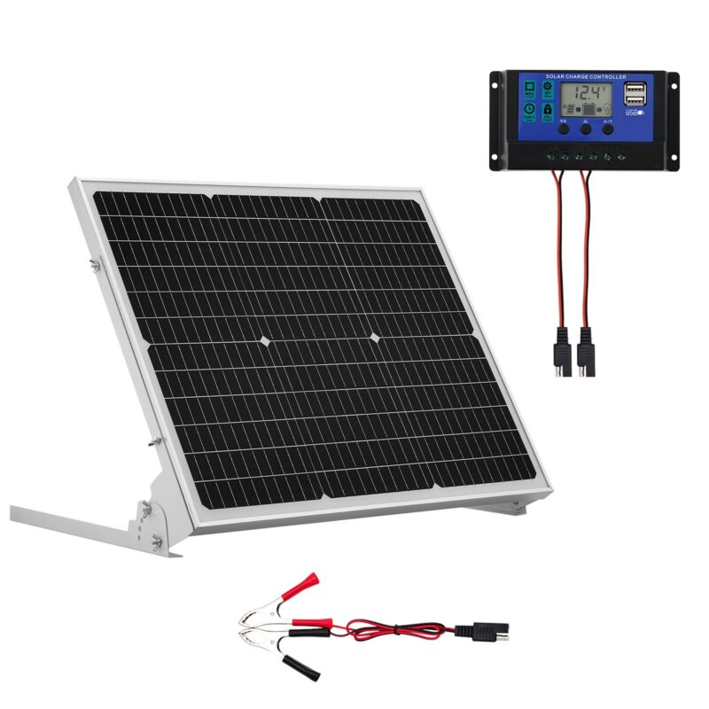 50W 12V Solar Battery Trickle Charger Maintainer, 50 W