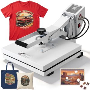 VEVOR Kuumpress 38,1 x 38,1 cm sublimatsiooniprinter isetehtud T-särkidele, valge — pilt 1