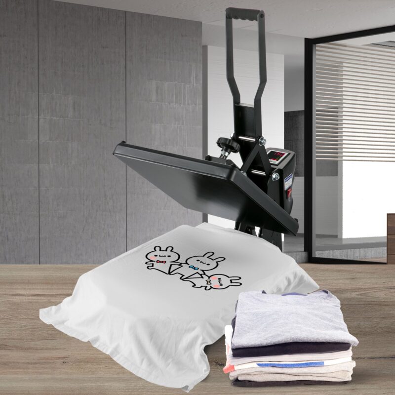 VEVOR Kuumpress 38,1 x 38,1 cm sublimatsiooniprinter isetehtud T-särkidele, must